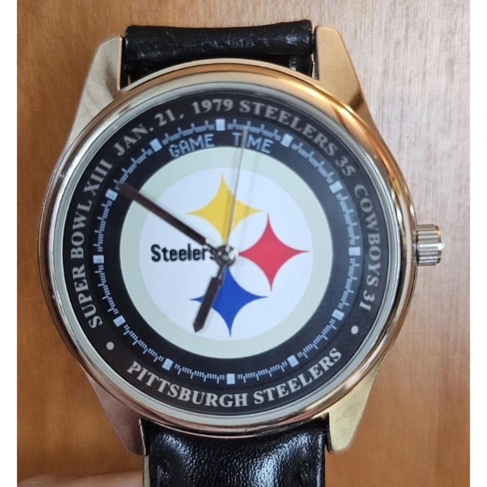 NFL Pittsburgh Steelers Vintage 3 Piece Silver Tone Watch Collection Football